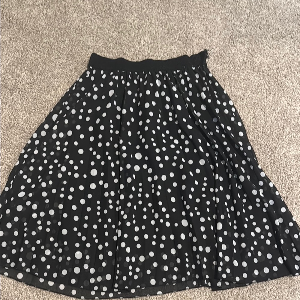Black and White Polka Dot Skirt